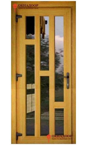 Входная ПВХ дверь Стэп (горная сосна) с ламинацией.