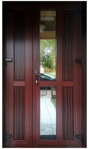 Входная ПВХ дверь Даненбург дабл 1 – двухстворчатая дверь