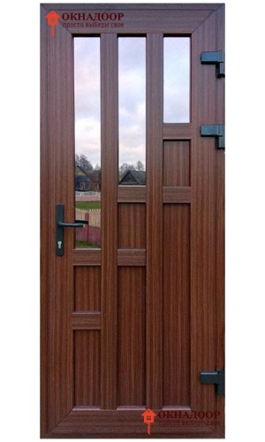 Входная ПВХ дверь Ромб с геометрическим узором для стильного интерьера.