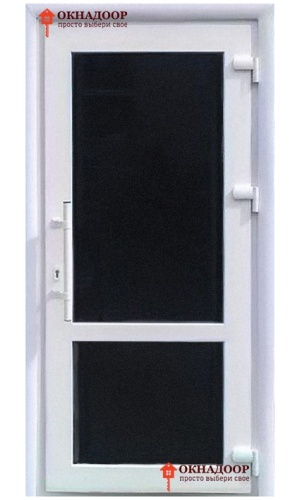 Входная ПВХ дверь «Стандарт Black&White» — черно-белая уличная дверь с хорошей теплоизоляцией.