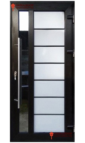 Входная ПВХ дверь "Стил лайн" – стильная и прочная дверь с гладким покрытием и отличной теплоизоляцией.