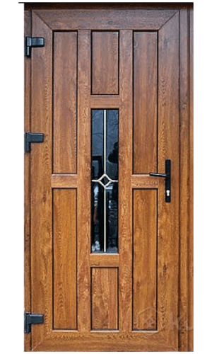 Входная ПВХ дверь ламинированная "Свис Лайн".