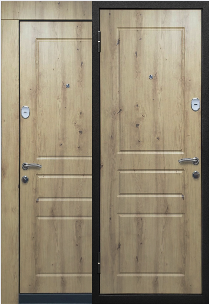 Входная металлическая дверь Wood oak