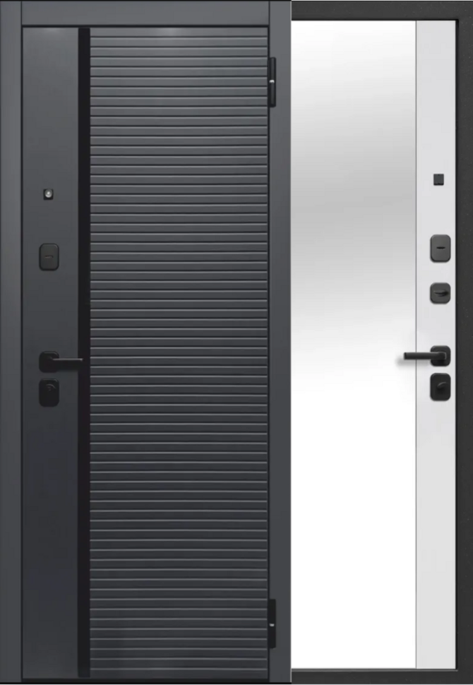 Входная металлическая дверь "Град 7 с зеркалом"