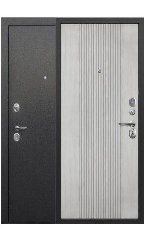 Дверь металлическая "Град нью" белый ясень