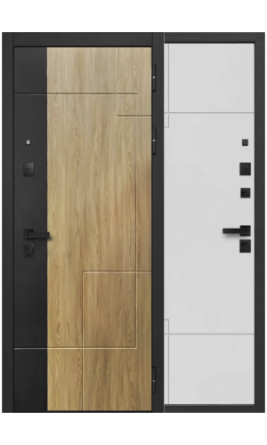 Входная металлическая дверь "Сити 3" дуб мадейра