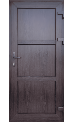 Входная ПВХ дверь "Квадро ПВЦ" ламинированная с декоративным покрытием.