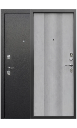 Входная металлическая дверь "Град нью" в цвете бетон