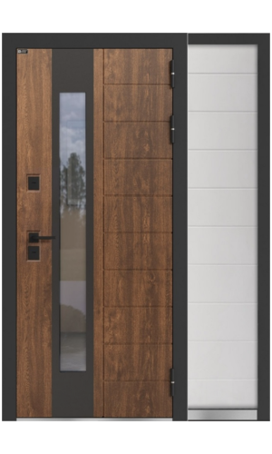 Входная металлическая дверь "мета вуд" с терморазрывом для частного дома